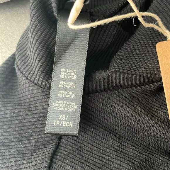 Onyx SKIMS Soft Lounge Turtleneck Mock Neck Long Sleeve Dress Size XS & 2X NWT - Picture 8 of 9